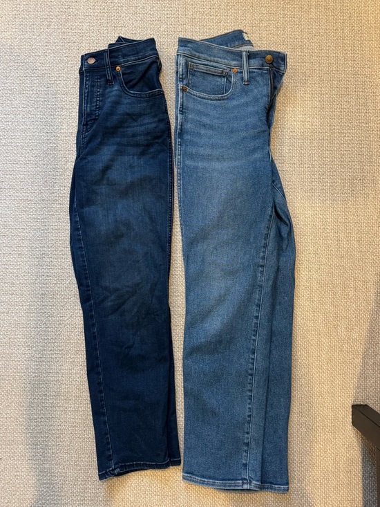 Madewell Denim - Madewell Stovepipe Jeans in dark and medium wash